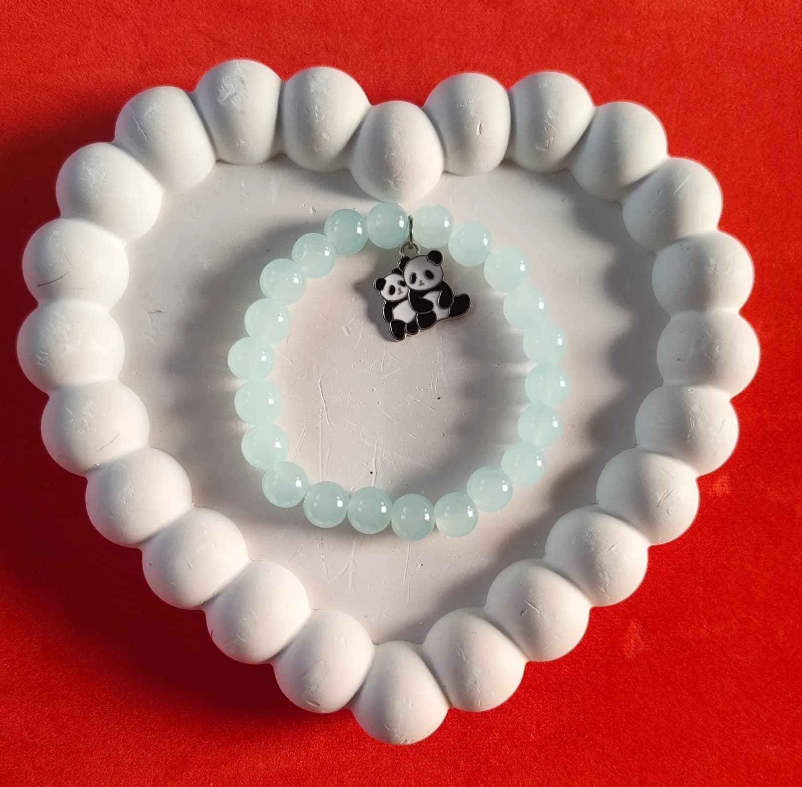 Blue Panda Charm Stretch Bracelet 1