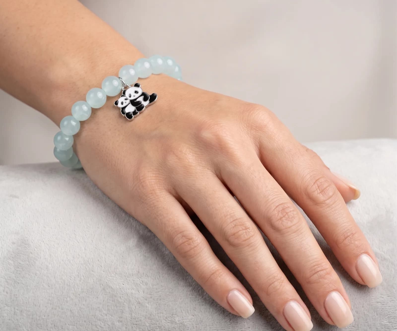 Blue Panda Charm Stretch Bracelet 2
