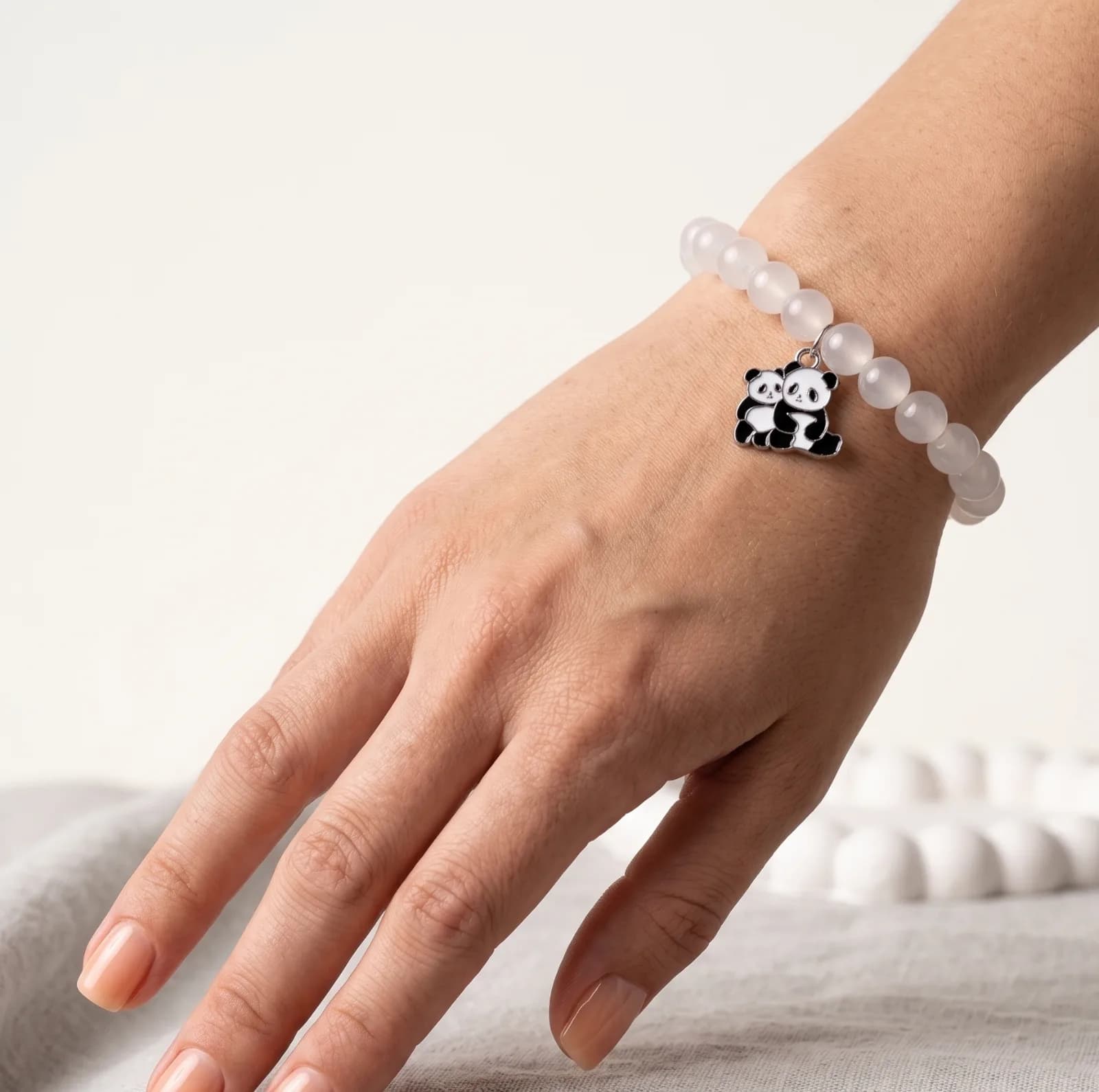 White Panda Charm Bracelet 2
