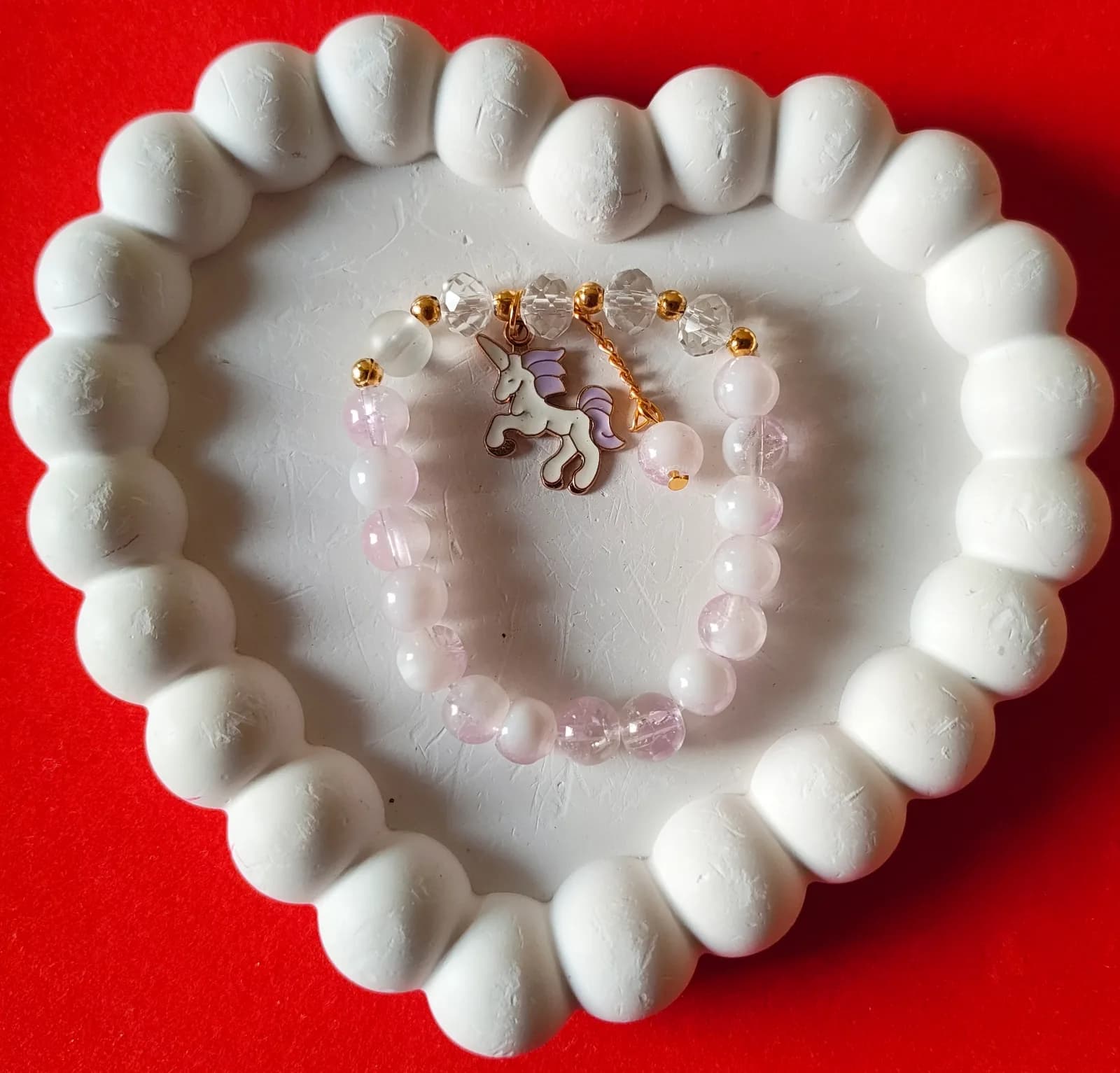 Pink Unicorn Charm Bracelet