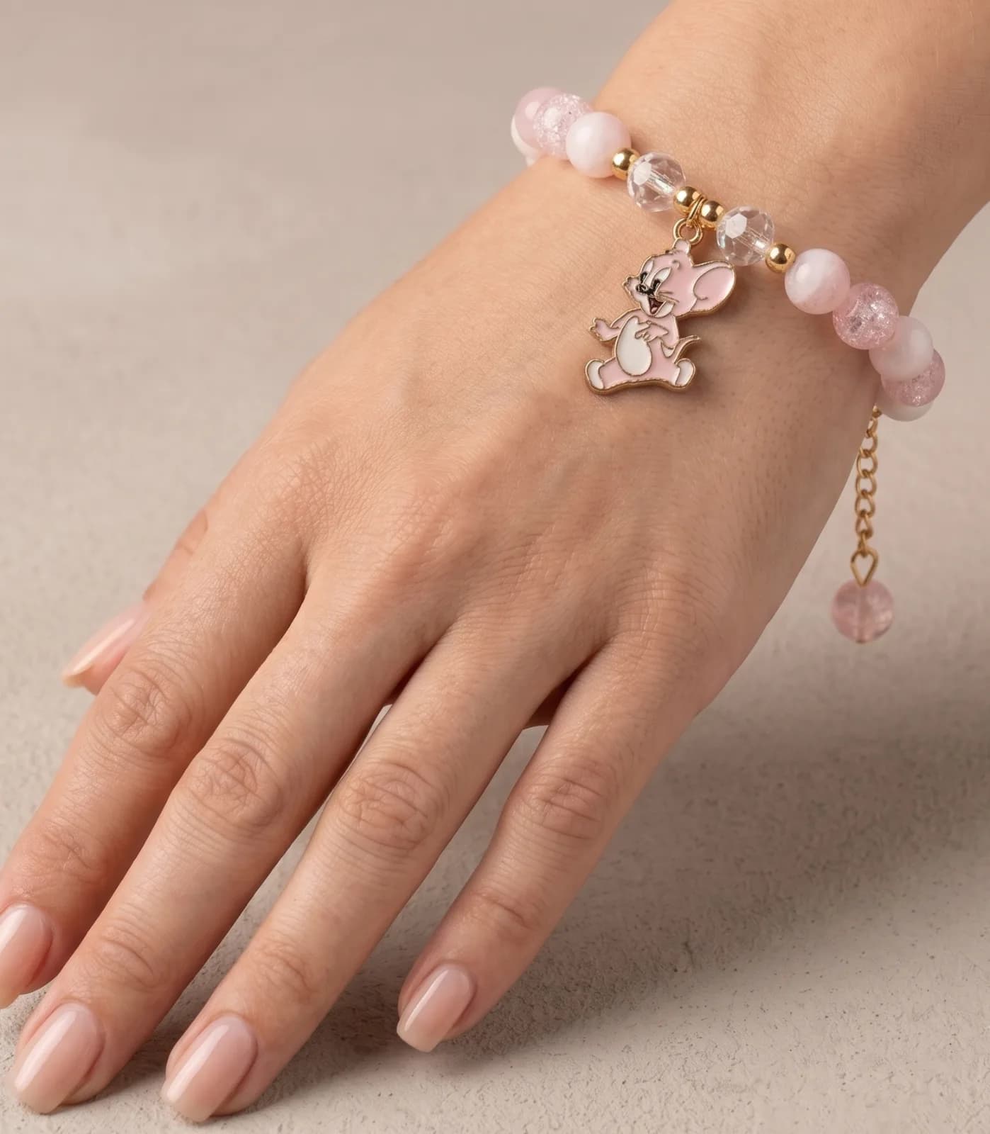 Pink Mouse Charm Bracelet 2