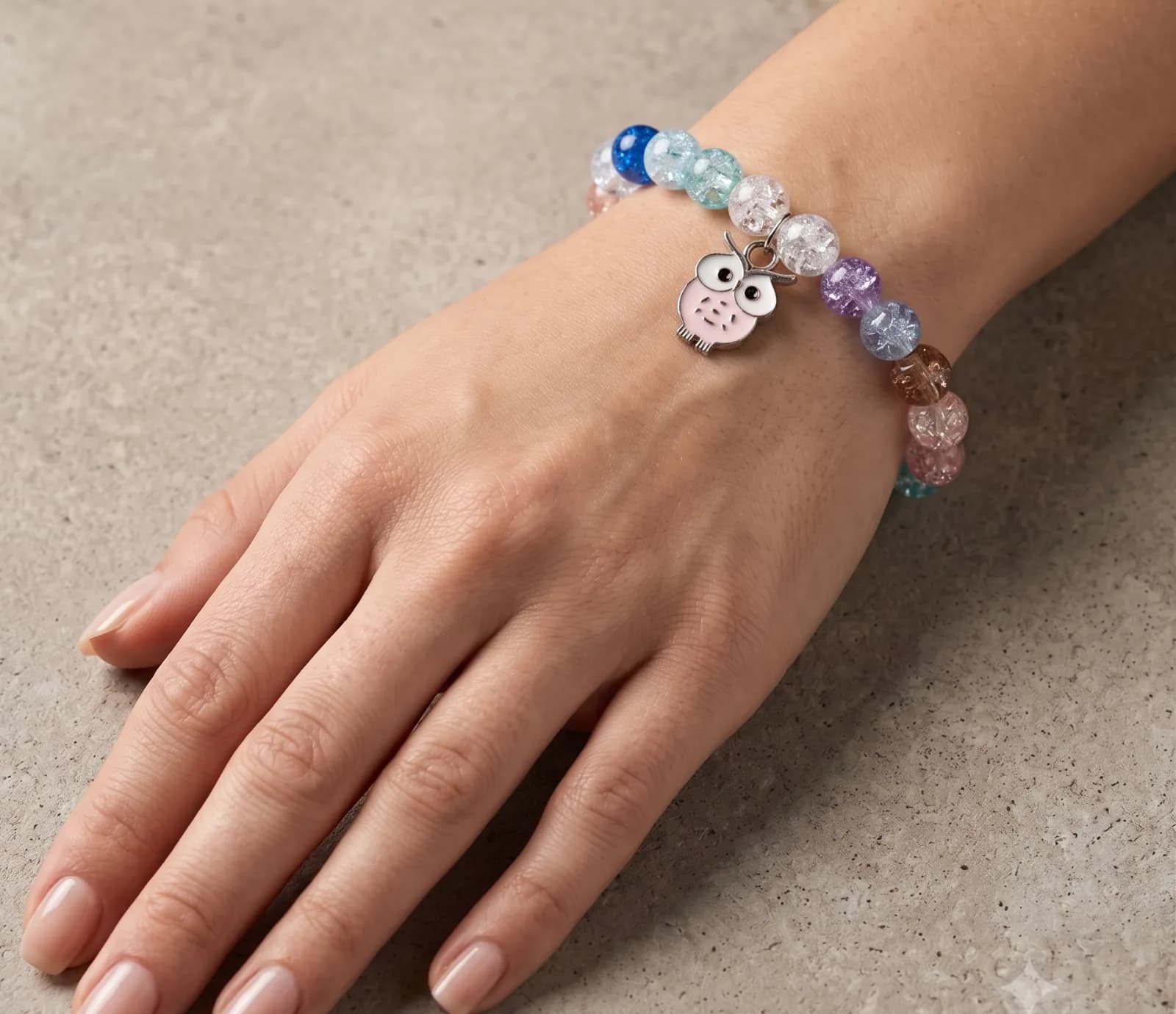 Multicolor Owl Charm Bracelet 2
