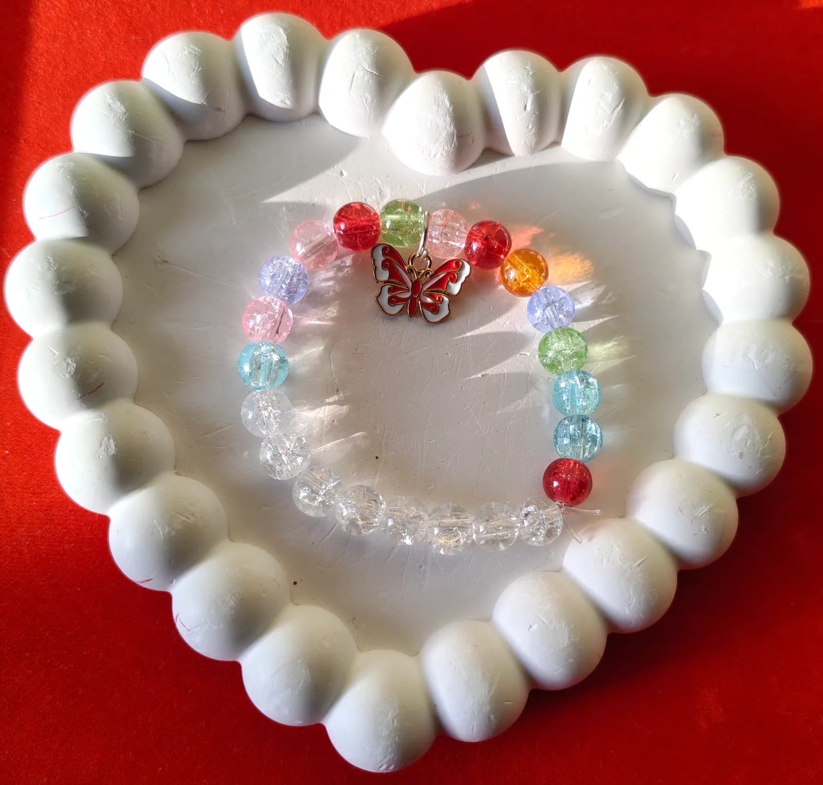 Multicolor Butterfly Charm Bracelet