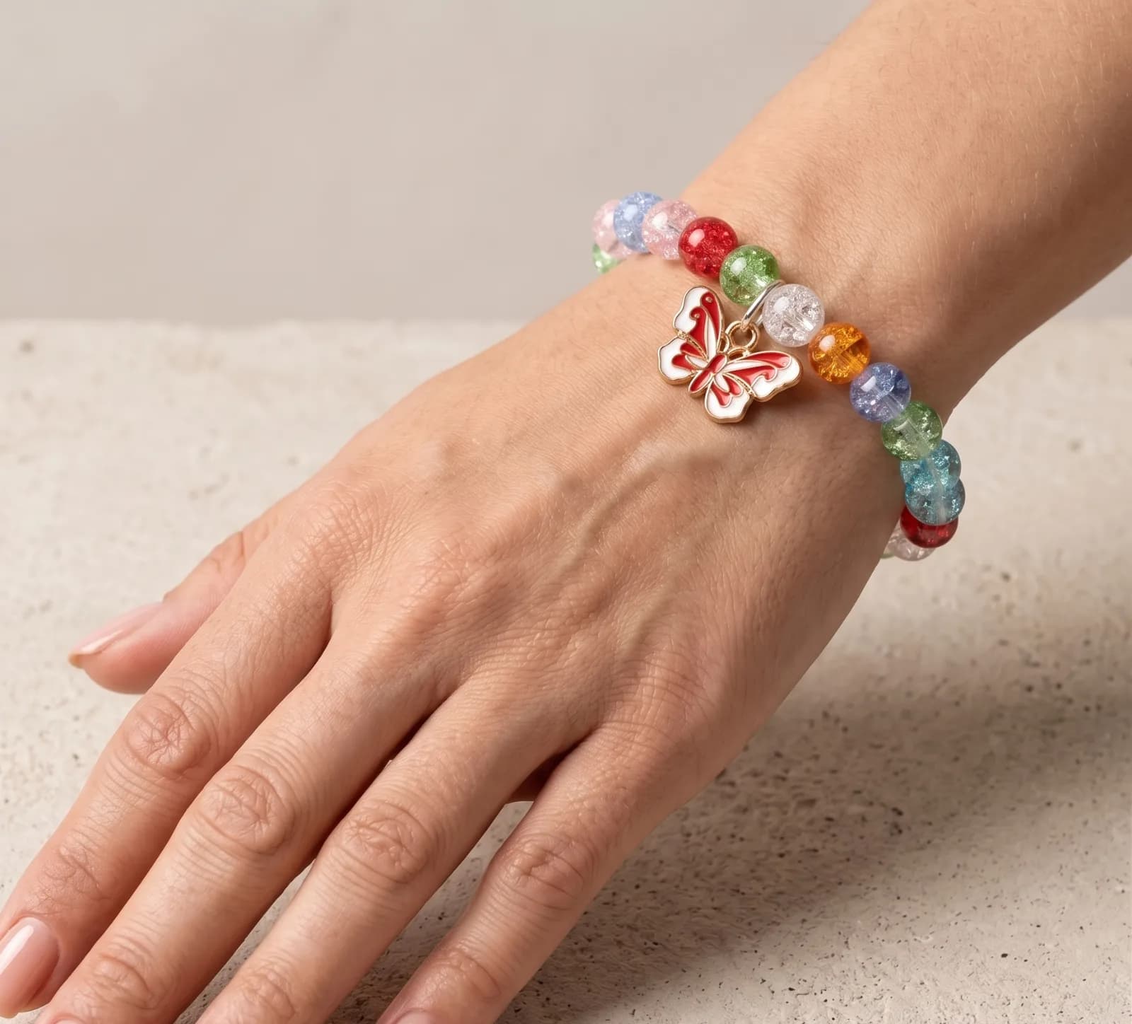 Multicolor Butterfly Charm Bracelet 2