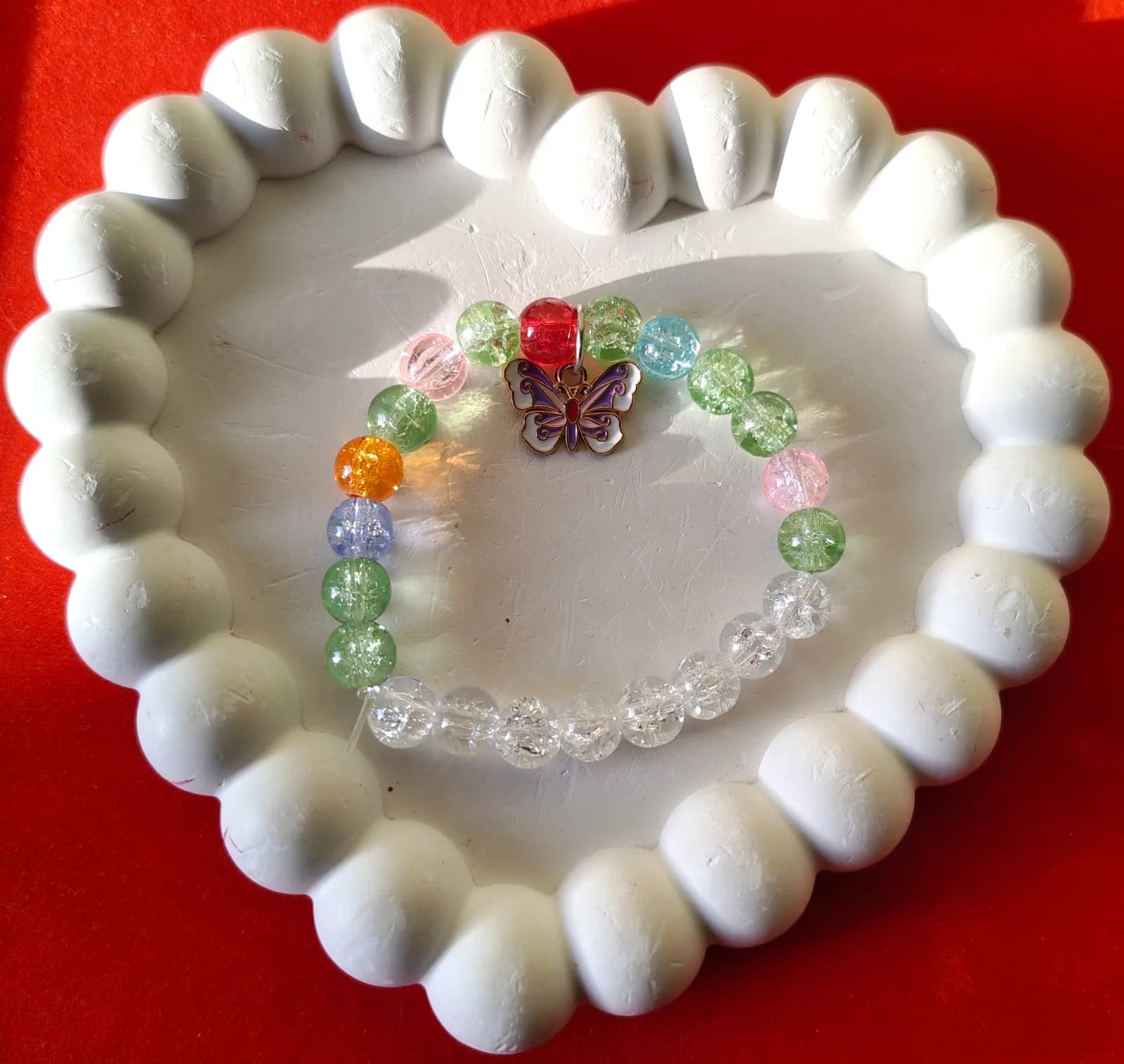 Multicolor Purple Butterfly Bracelet