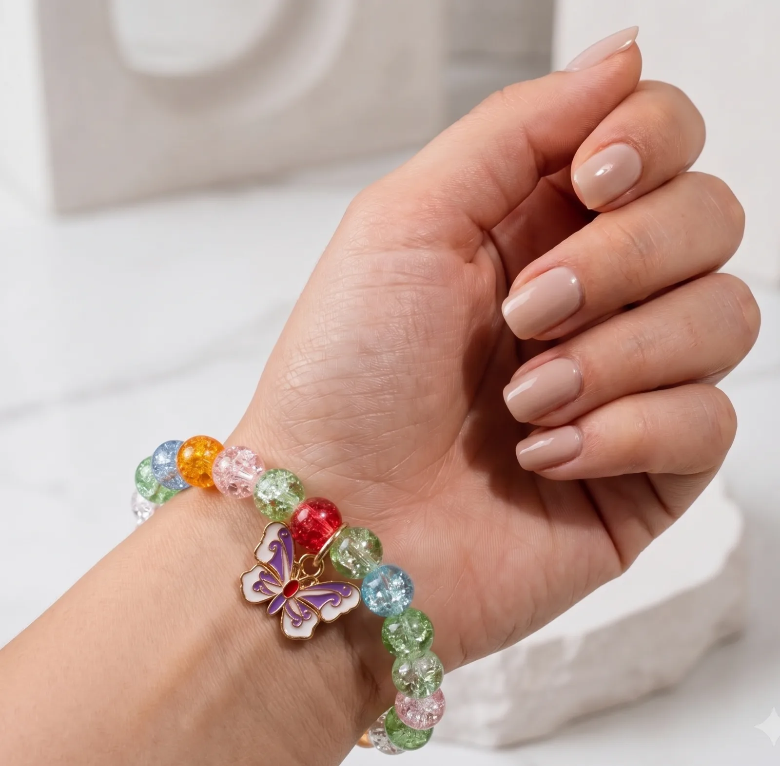 Multicolor Purple Butterfly Bracelet 2