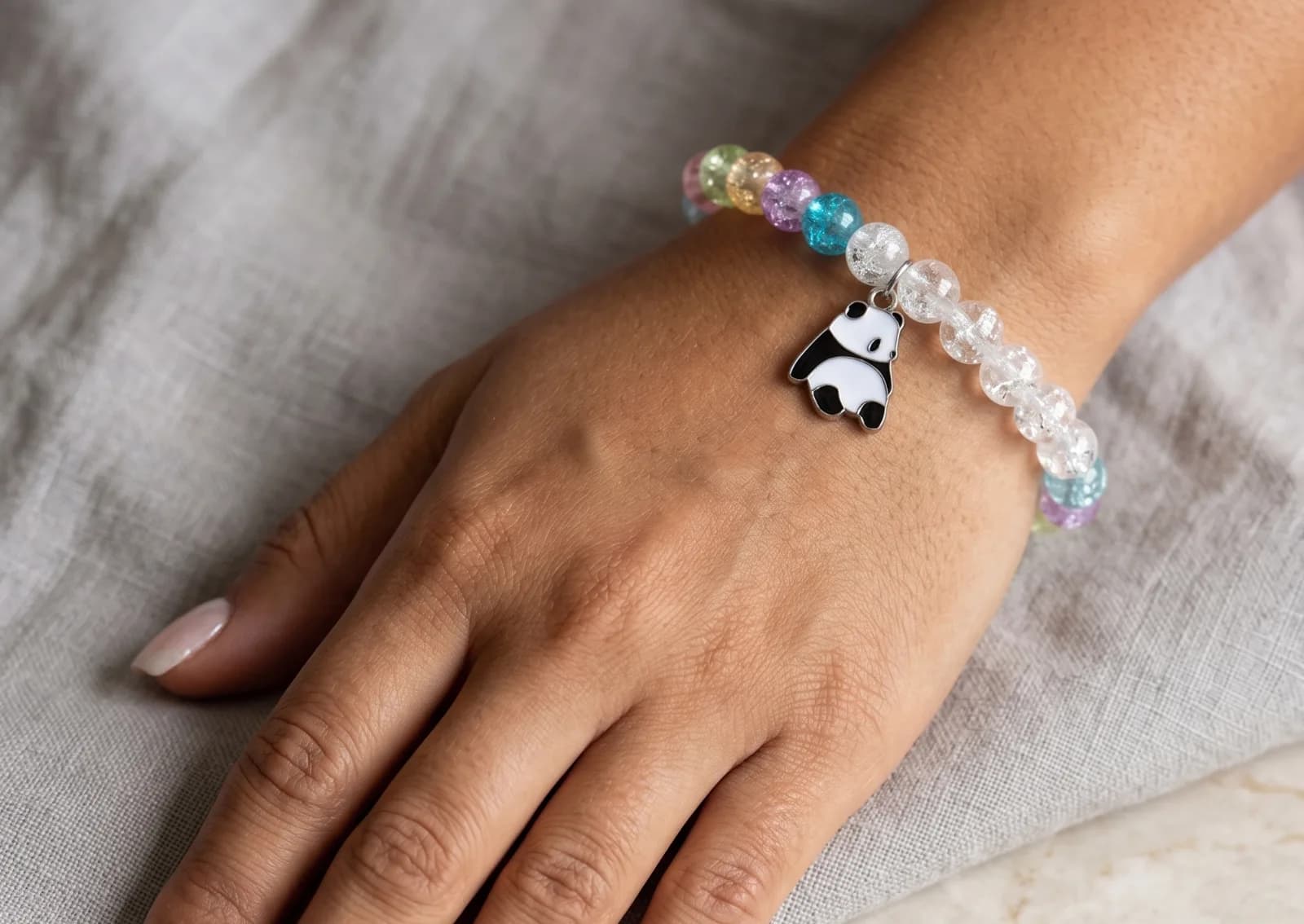 Rainbow Panda Stretch Bracelet 2