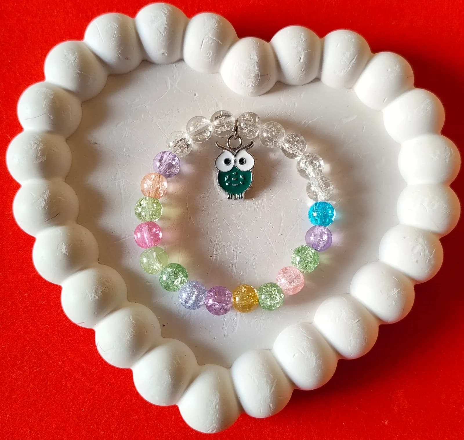 Emerald Owl Beaded Bracelets