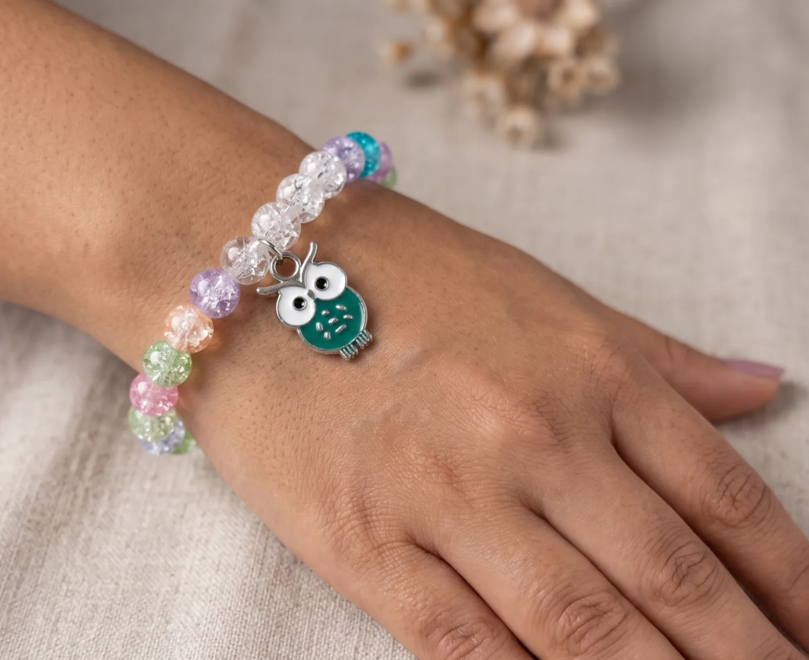 Emerald Owl Beaded Bracelets 2