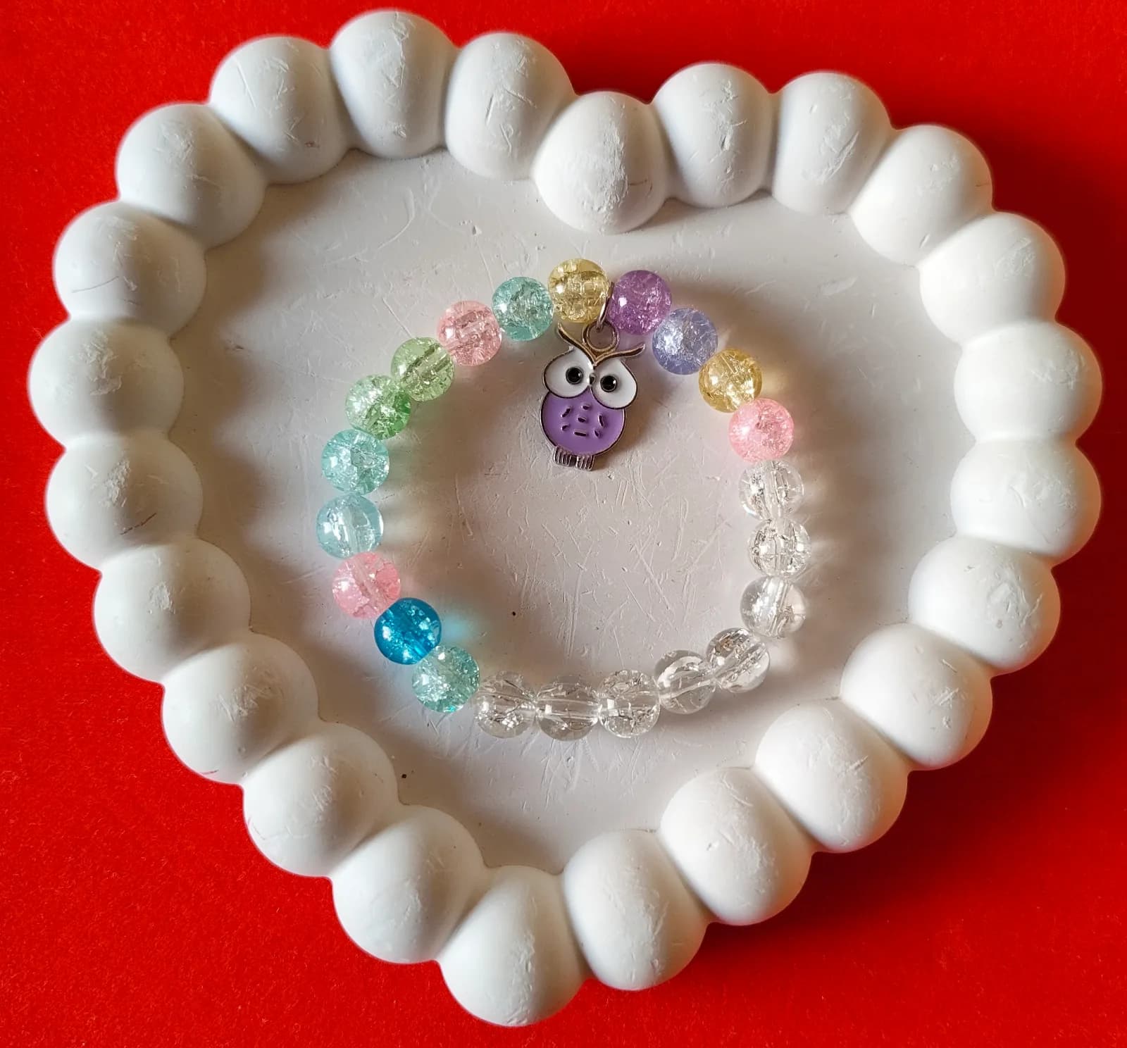 Amethyst Owl Beaded Bracelets