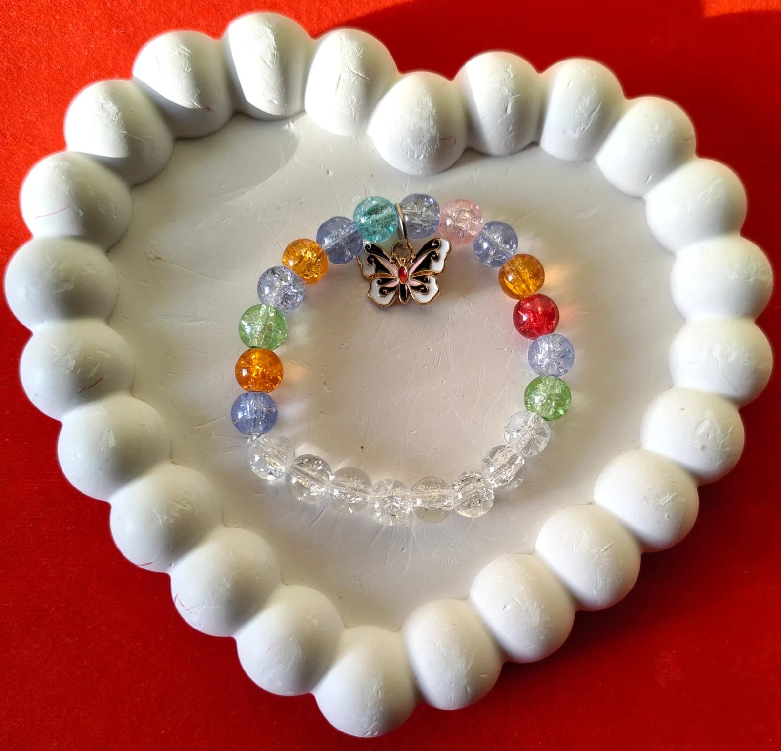 Kaleidoscope Butterfly Beaded Bracelet