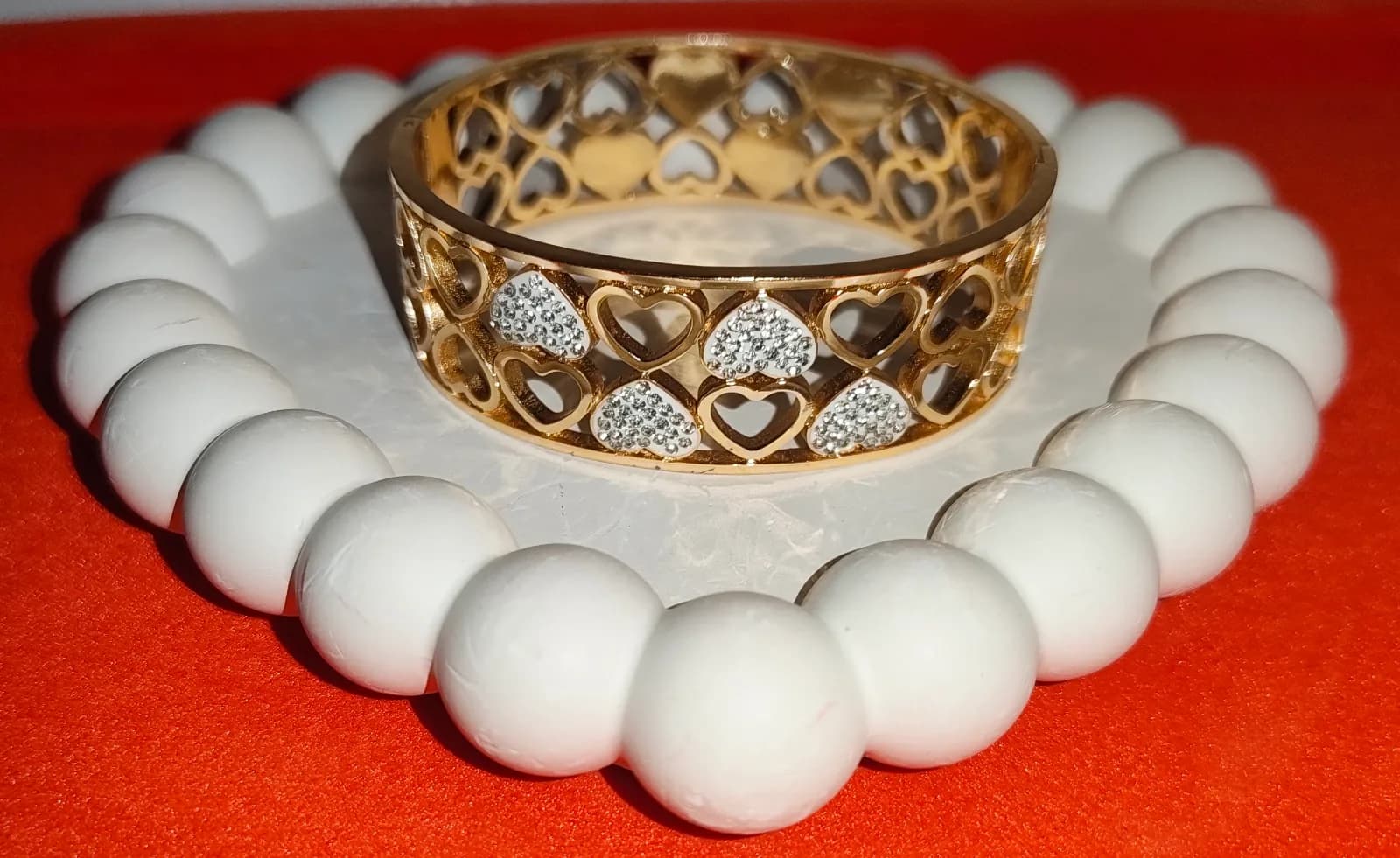 Golden Heart Cutout Bracelets