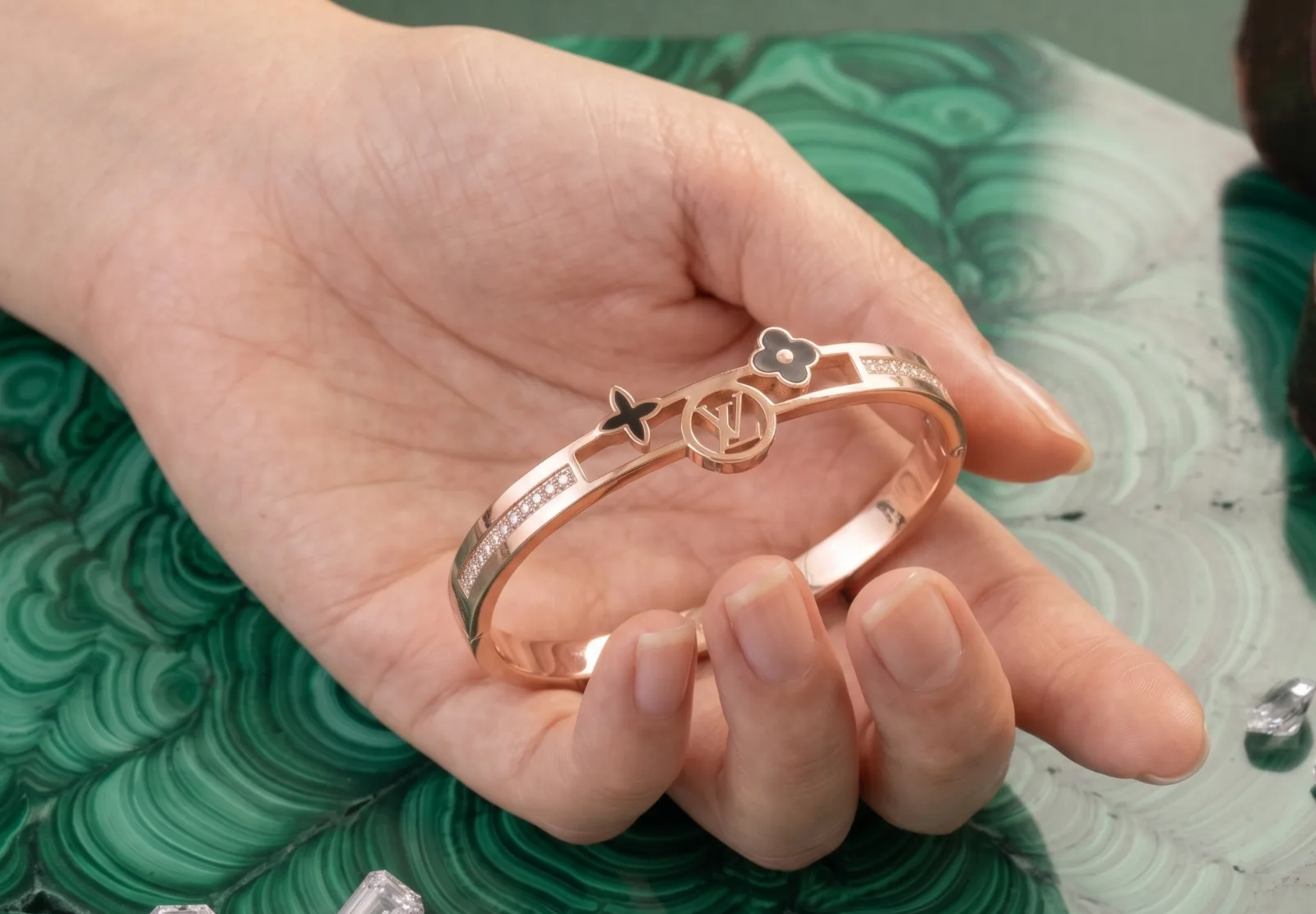 Rose Gold Monogram Floral  Bracelets 4