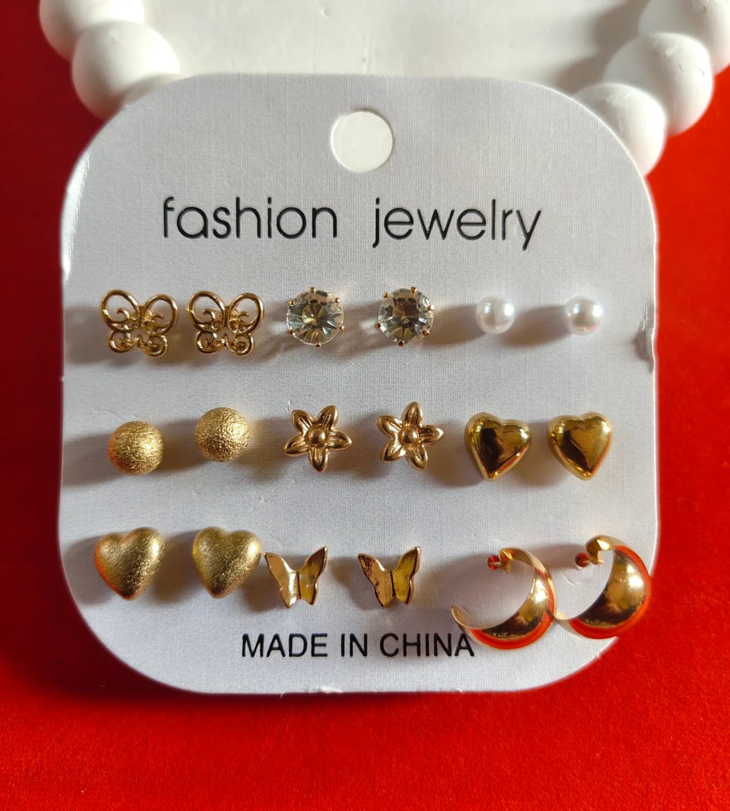 Gold Hoop Earrings Set
