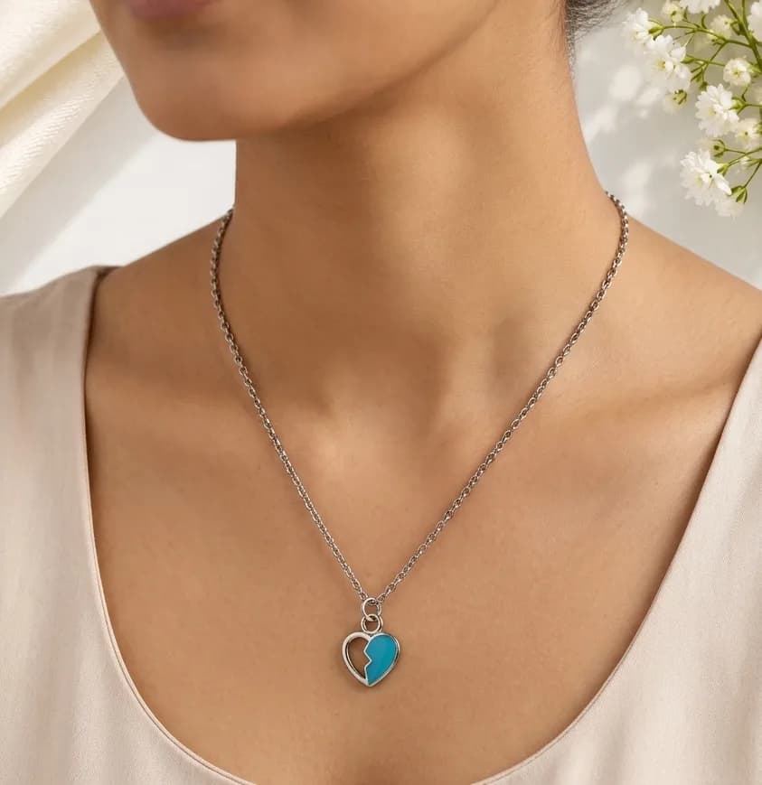 Broken Heart Pendant Necklace