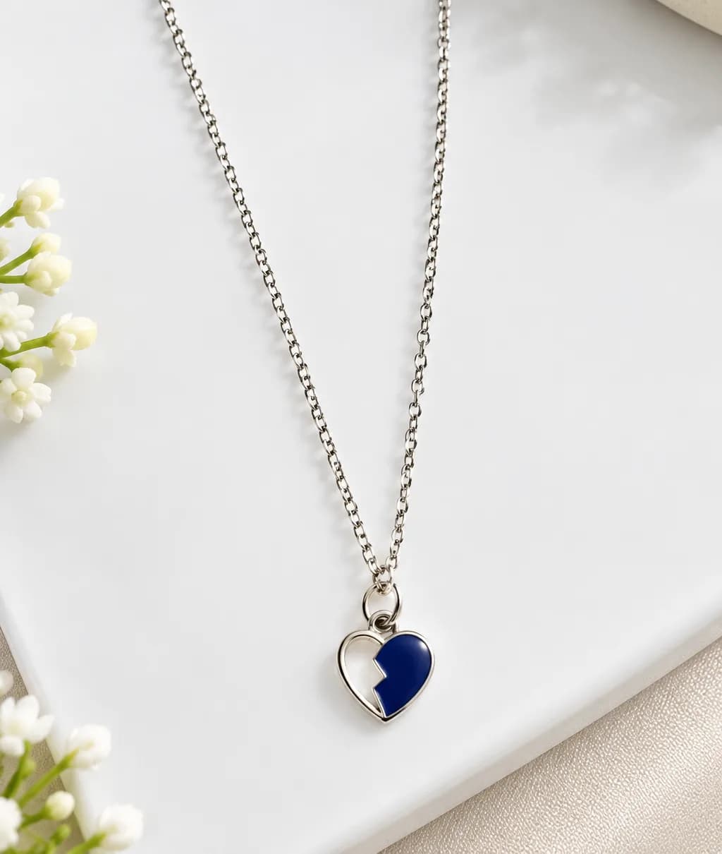 Split Heart Pendant Necklace 2