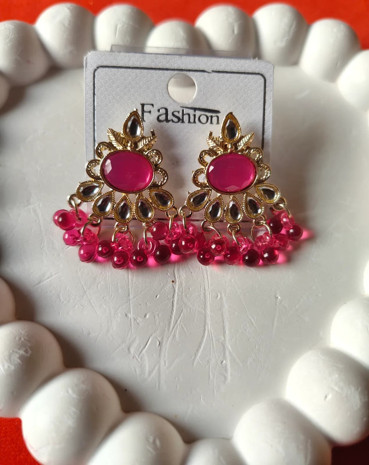 Pink Floral Earring 😍 2